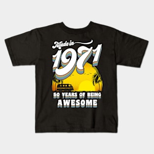 Made in 1971 All Original Parts 50 Birthday Gift Kids T-Shirt